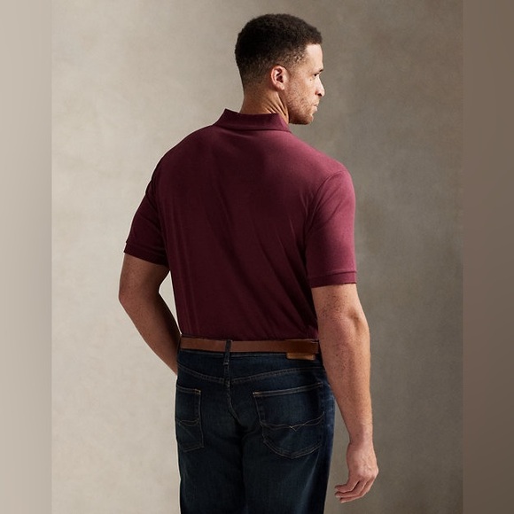 Ralph Lauren Soft Cotton Polo Shirt in Spring Wine Heather Men’s Size Medium - Picture 2 of 9